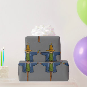 Old Scarecrow Wrapping Paper