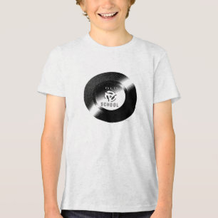 Old School 45 Vinyl Record T-Shirt Tri-Blend Shirt