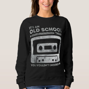 Old School 80s Cassette Tape Pencil Roll Fix Throw Sweatshirt