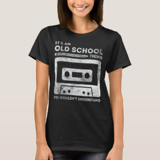 Old School 80s Cassette Tape Pencil Roll Fix Throw T-Shirt