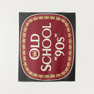 Old School 90s Malt Liquor 40oz Label Design Tapestry