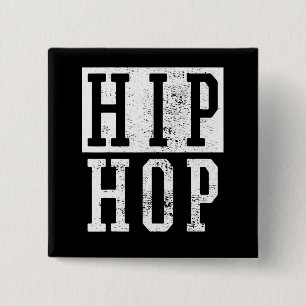 Old School 90s Nineties Hip Hop Rap Damiseta 15 Cm Square Badge