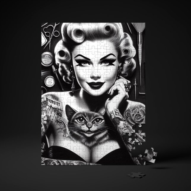 Old School Alternative Tattooed Girl Jigsaw Puzzle (Creator Uploaded)