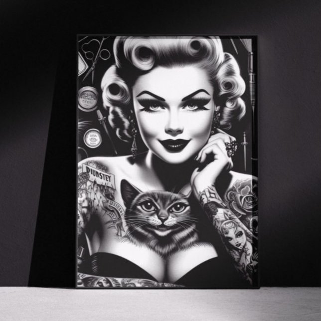 Old School Alternative Tattooed Girl Poster (Creator Uploaded)