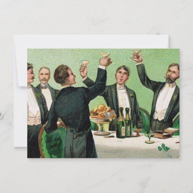 Old School Bachelor Party Invitation (Front)