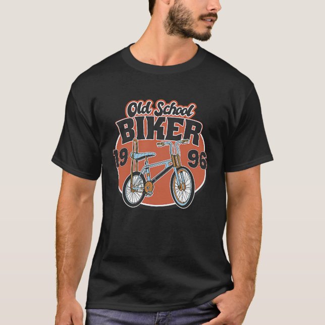 Old School Biker 1996 27th Birthday T-Shirt (Front)