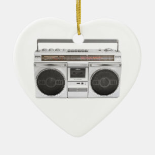 Old School Boombox Radio Ceramic Tree Decoration