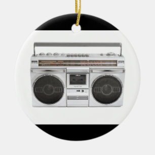 Old School Boombox Radio Ceramic Tree Decoration