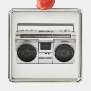 Old School Boombox Radio Metal Tree Decoration