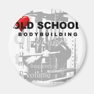Old school budybuilding sport pop art magnet