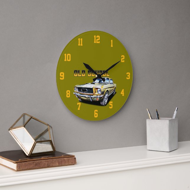 Old School Car Large Clock (Office)
