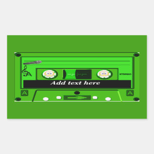 Old School,Cassette_ Rectangular Sticker