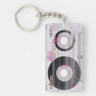 Old school cassette tape key ring