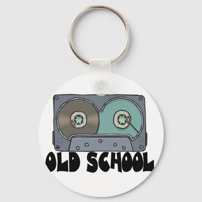 old school cassette tape key ring (Front)