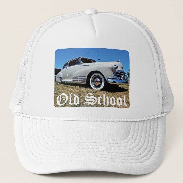 Old School Chevy Fleetline Lowrider Bomb Car Hat (Front)