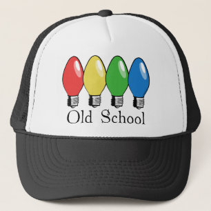 Old School Christmas Tree Lights Trucker Hat