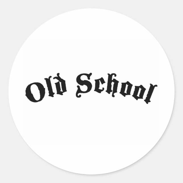 Old School Classic Round Sticker (Front)