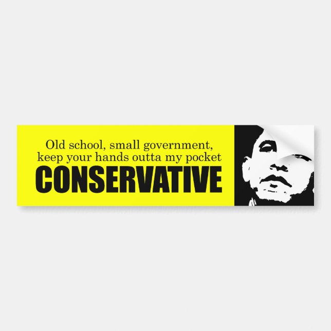 Old School Conservative Bumper Sticker (Front)