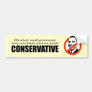 Old School Conservative Bumper Sticker