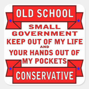 Old School Conservative Square Sticker