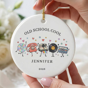 Old School Cool Retro Ceramic Tree Decoration