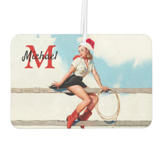 Old School Cowgirl Christmas Gift For Him Car Air Freshener