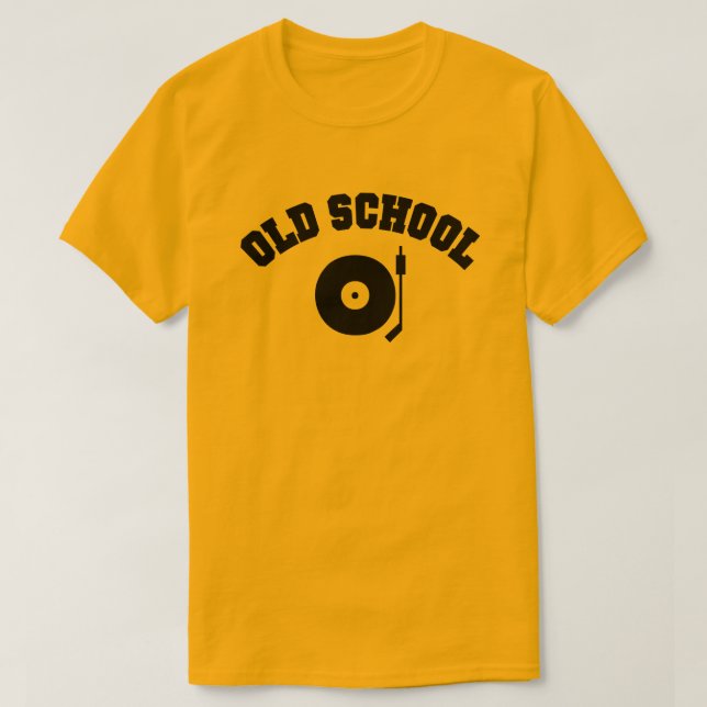 Old School DJ Record Player T-Shirt (Design Front)