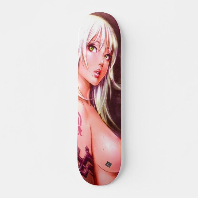 Old School Dragon Girl XIII Deck Skateboard (Front)