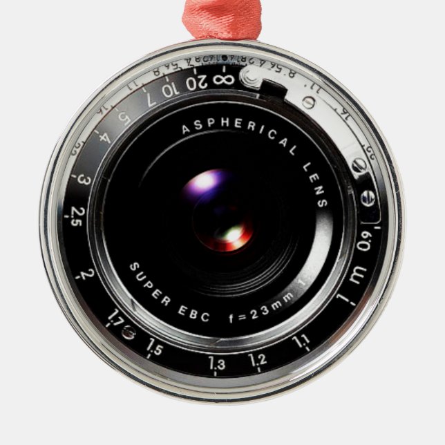 Old School Film Camera Metal Tree Decoration (Front)