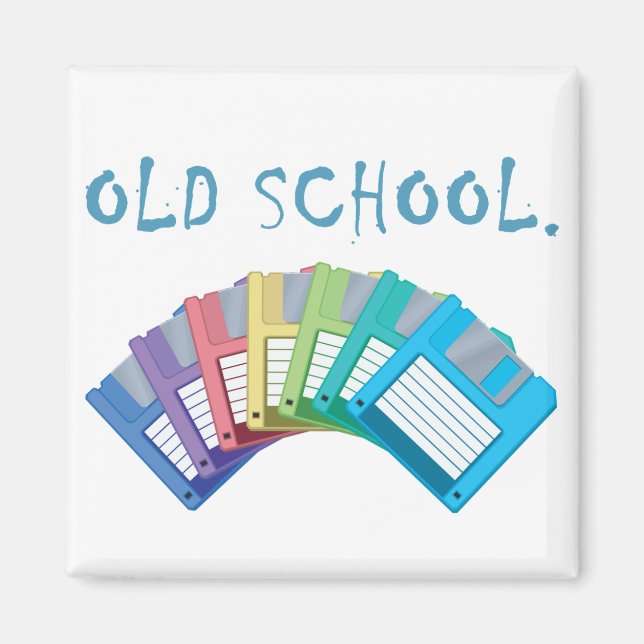 old school floppy discs magnet (Front)