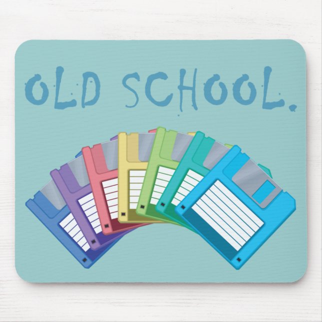 old school floppy discs mouse mat (Front)