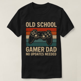 Old School Gamer Dad Retro Controller T-shirt