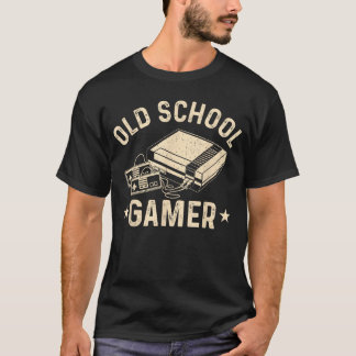 Old School Gamer Vintage Gaming Video Games Contro T-Shirt