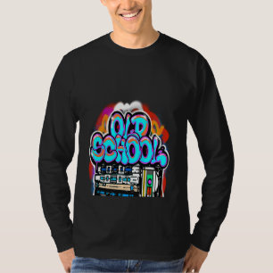 Old School Graffiti Boombox Cassette Hip Hop T-Shirt