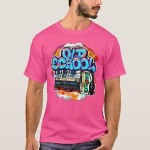 Old School Graffiti Boombox Cassette Hip Hop T-Shirt