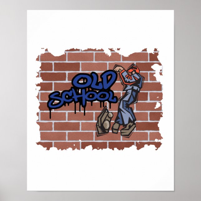 old school graffiti  design poster (Front)