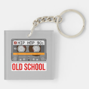 Old School Hip Hop Cassette Tape Rap Music Lovers  Key Ring