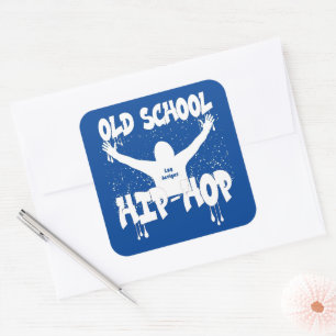 OLD SCHOOL HIP HOP funny music                     Square Sticker