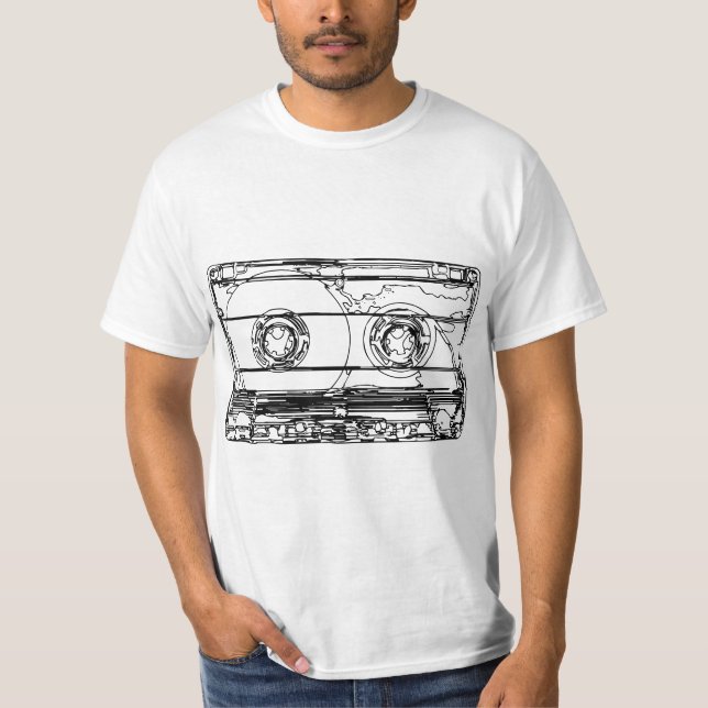 Old School Hip Hop Music Mixtape Cassette Tape 90s T-Shirt (Front)