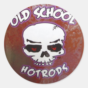 Old School Hot Rods Classic Round Sticker