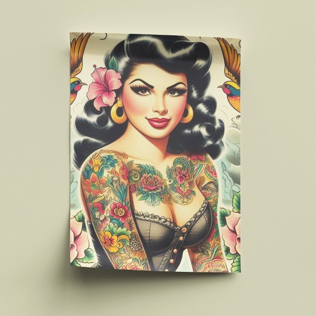 Old School Inked Girl Tissue Paper (Creator Uploaded)