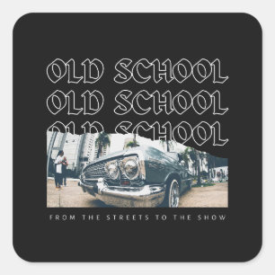 Old School Lowrider Tribute Square Sticker