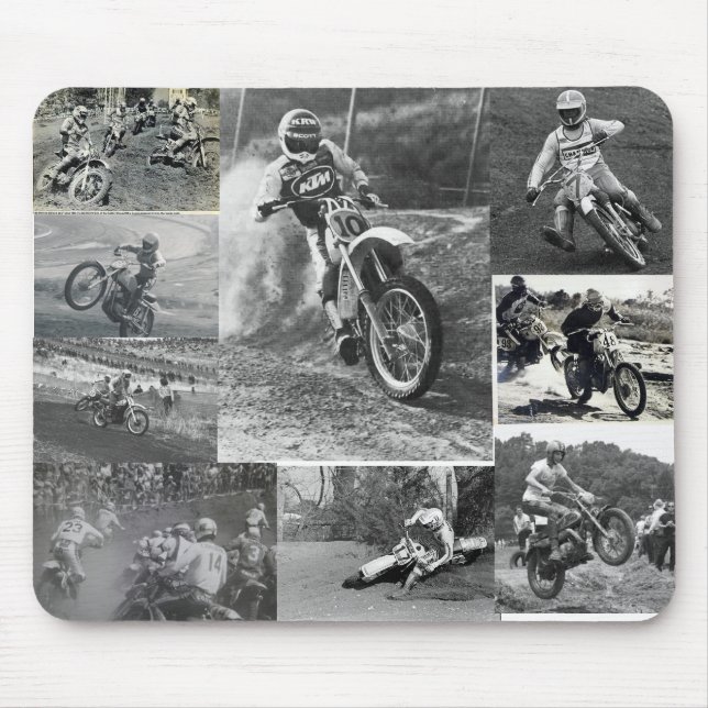 Old School Motocross Mouse Pad (Front)