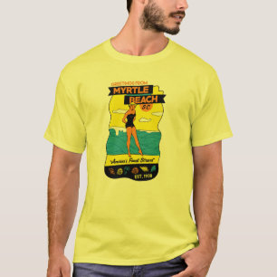 Old-School Myrtle Beach Postcard T-Shirt