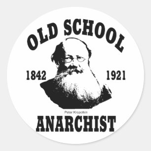 Old School  --  Peter Kropotkin Classic Round Sticker