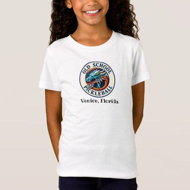 Old School Pickleball Dragon X Tshirts  (Front)
