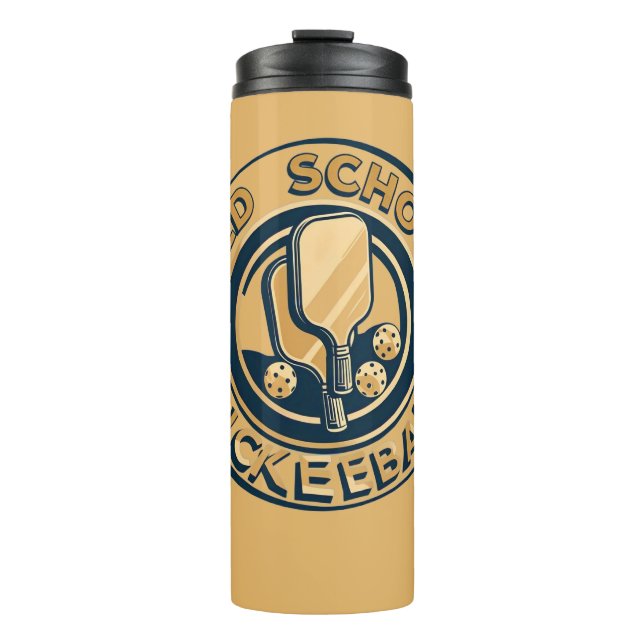 Old School Pickleball Paddle  Thermal Tumbler (Front)