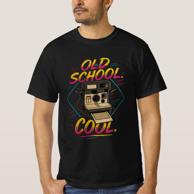 Old School Polaroid Retro Camera Shirt (Front)