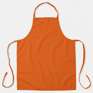 Old School Pumpkin Spice Orange Solid Colour Apron