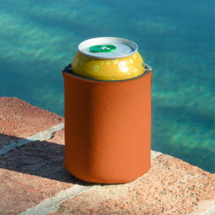 Old School Pumpkin Spice Orange Solid Colour Can Cooler